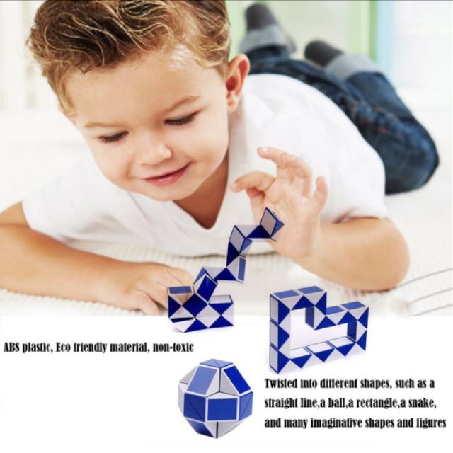 Magic Cube Snake Rubic Game Puzzle Party Travel Family Mini Kid Toy ...