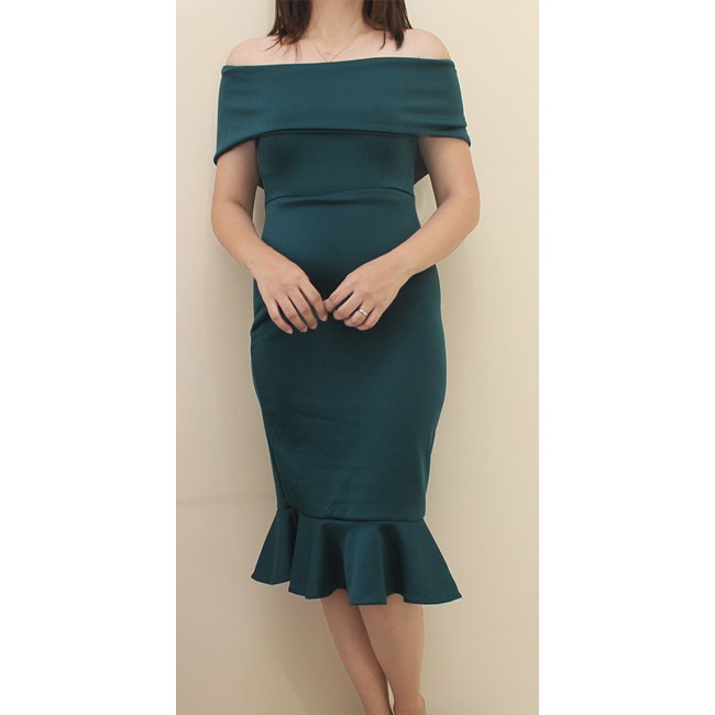 Freesizeph Elvira Off Shoulder Neoprene Dress Semi Formal To Formal Shopee Philippines 7496