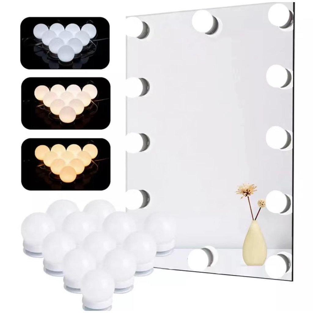 Lucky 10pcs Makeup Mirror Lights Led Bulbs Light Usb Charging Hollywood Vanity Mirror Front Lamp 