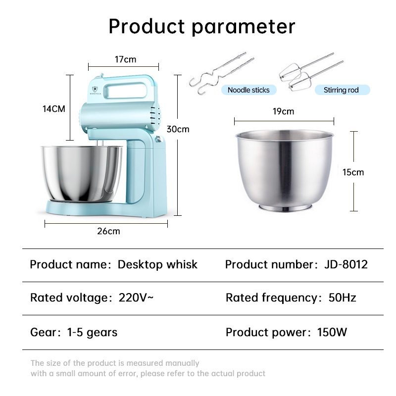 Kaisa Villa mixer for baking electric hand mixer with bowl stand mixer
