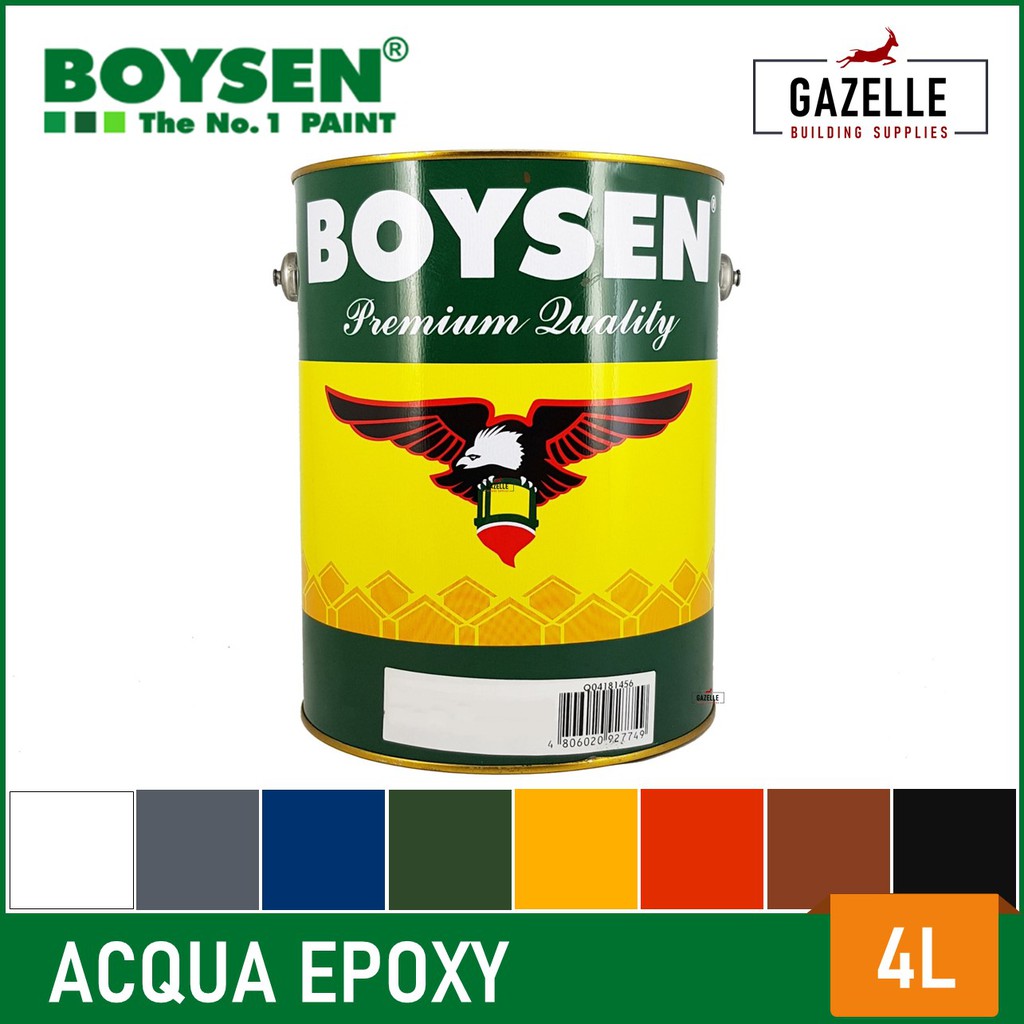 Boysen Acqua Epoxy 4L w/ Curing Agent 8 Colors White / Gray / Blue