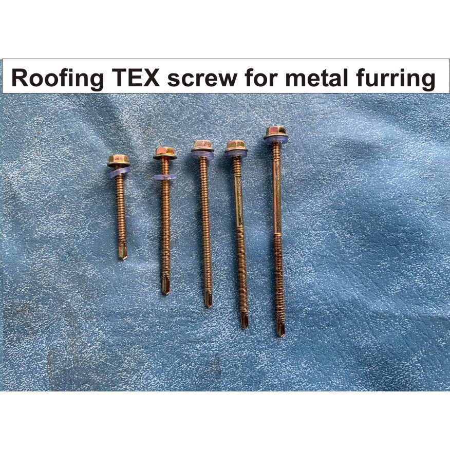 Text Screws for Steel / Metal furring, Pack of 100 pcs size 50mm 60mm