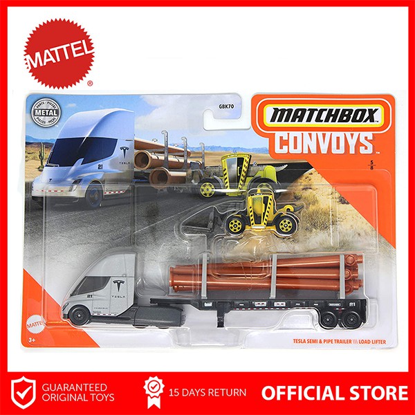 Matchbox trucks and store trailers