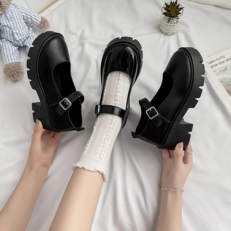 Classic Fashion Lolita/JK Black Thick bottom SHoes Casual Students Wild ...