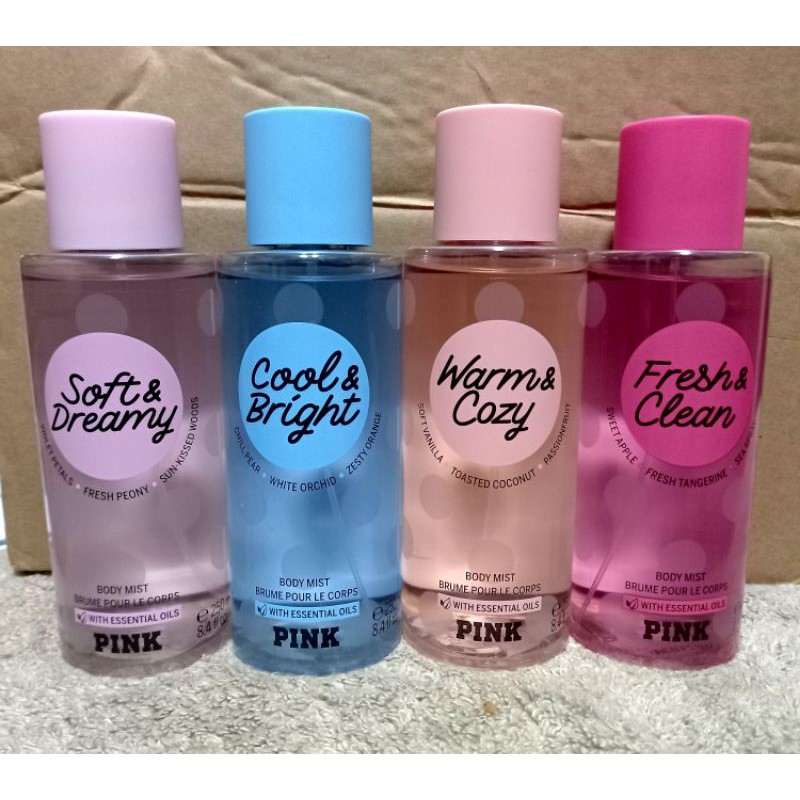 Victoria's Secret Pink Warm & Cozy/Fresh & Clean Body Mist 250ml