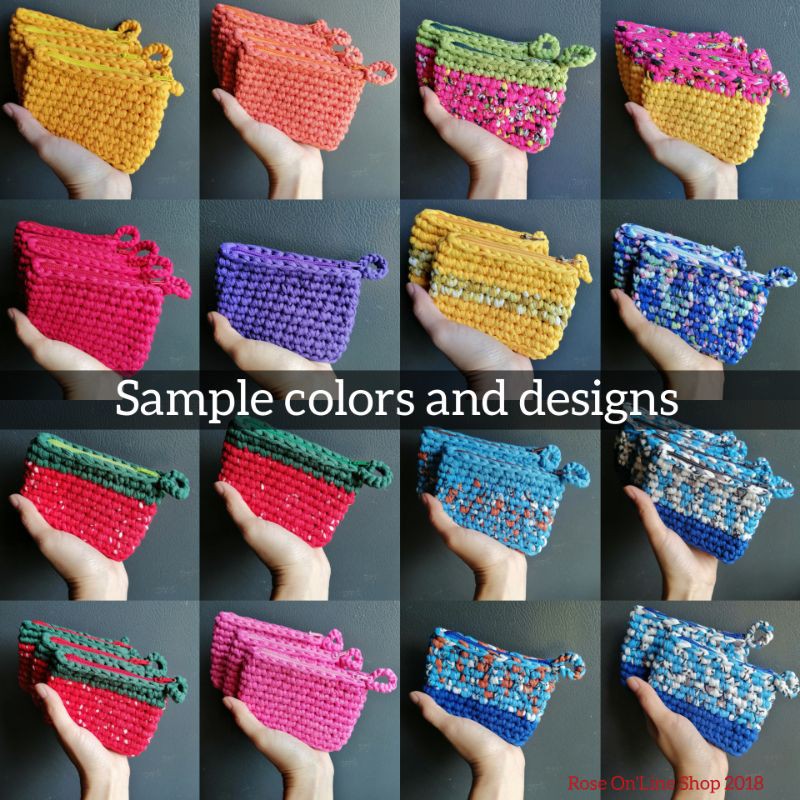 Crochet wallet cheap with zipper