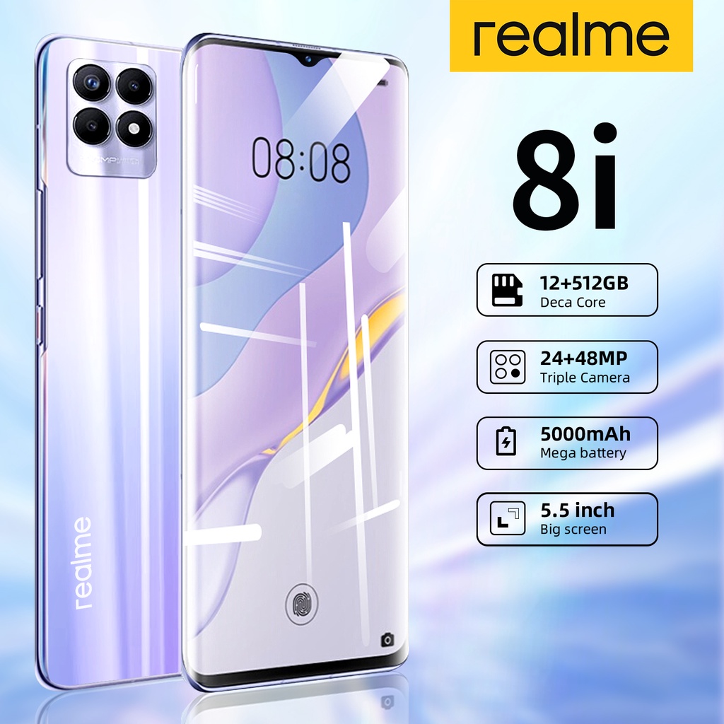 Realme 8i Original Cellphone Sale 12GB + 512GB Smartphone 5G Mobile Cod