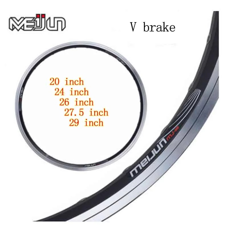 20 24 26 27.5 700C 29 inch V brake double aluminum bicycle rim 28 3236Holes Spokes Holes Double Layer Electric Bike