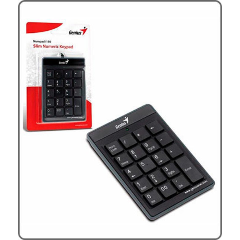 Numpad slim numeric keypad genius i110 m tech mtech wireless | Shopee ...
