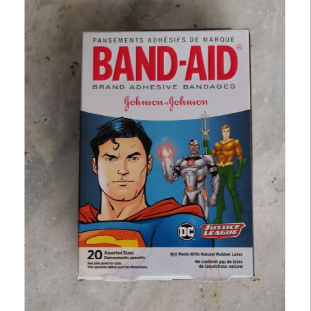 20 pieces Superman DC Justice League BandAid Adhesive Bandages for