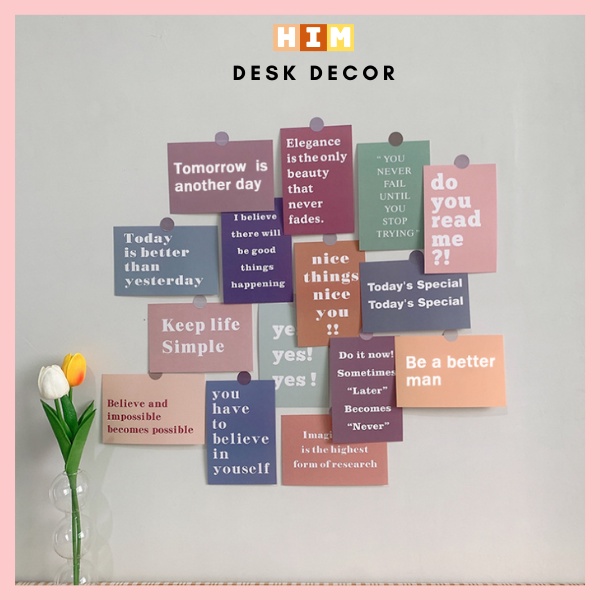 Set Of 15 Inspirational Sentence Postcards In English Classroom decor