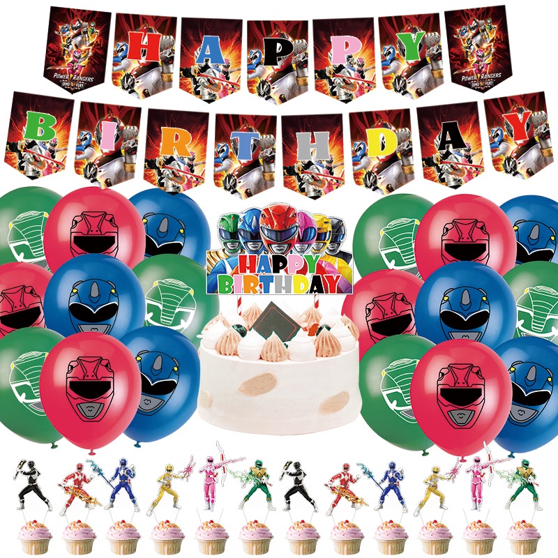 Power Ranger Children's Birthday Party Decoration Happy Birthday Letter ...