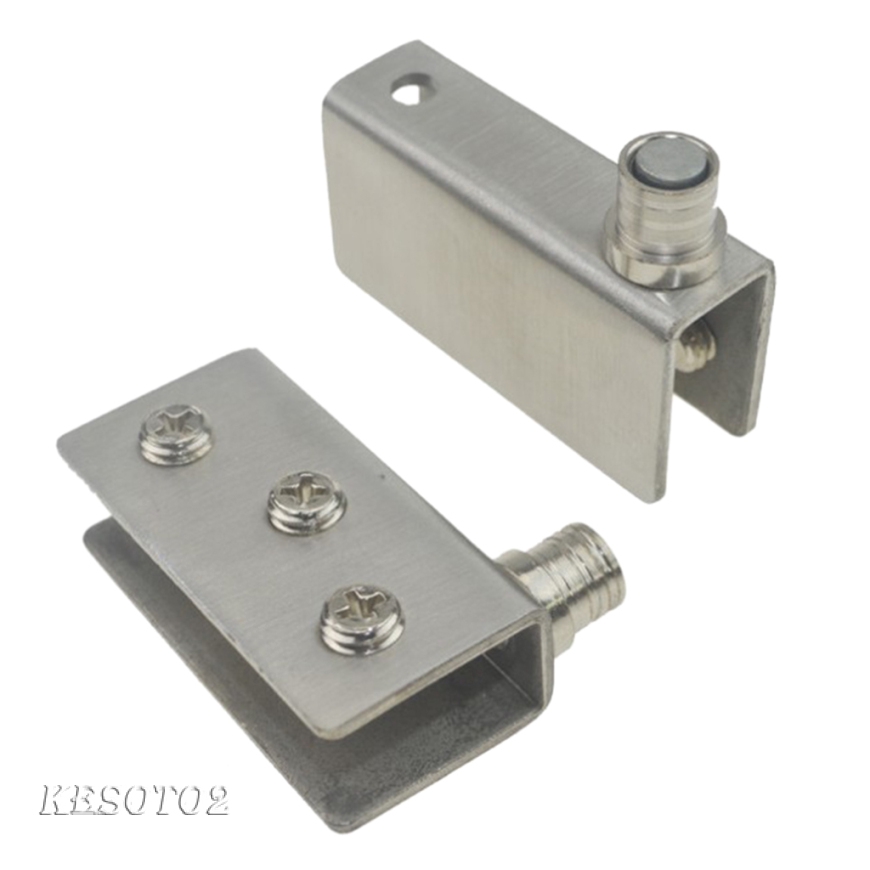 2x Stainless Steel Glass Door Hinges Clamps Glass Clip 8mm-12mm ...