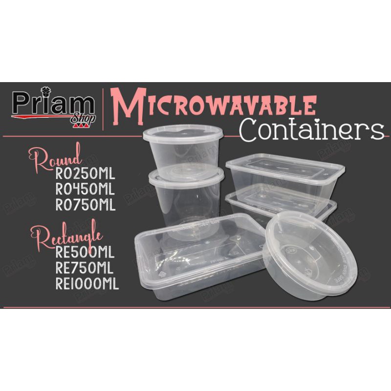 10pcs. Rectangular Microwavable Food Container