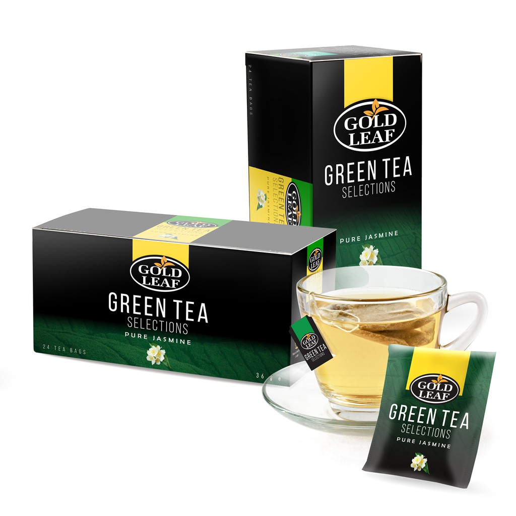 Gold Leaf Green Tea Selections Pure Jasmine 24 Teabags ( Soothing