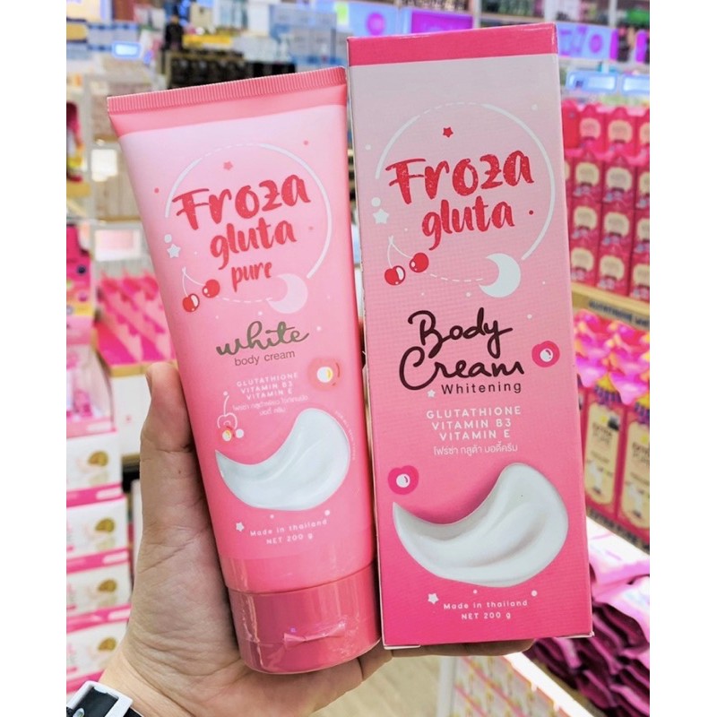 Froza Gluta Pure Body Cream with Glutathione, Vitamin E (Thailand
