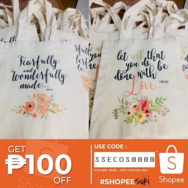 Customized Canvas Tote Bag Shopee Philippines