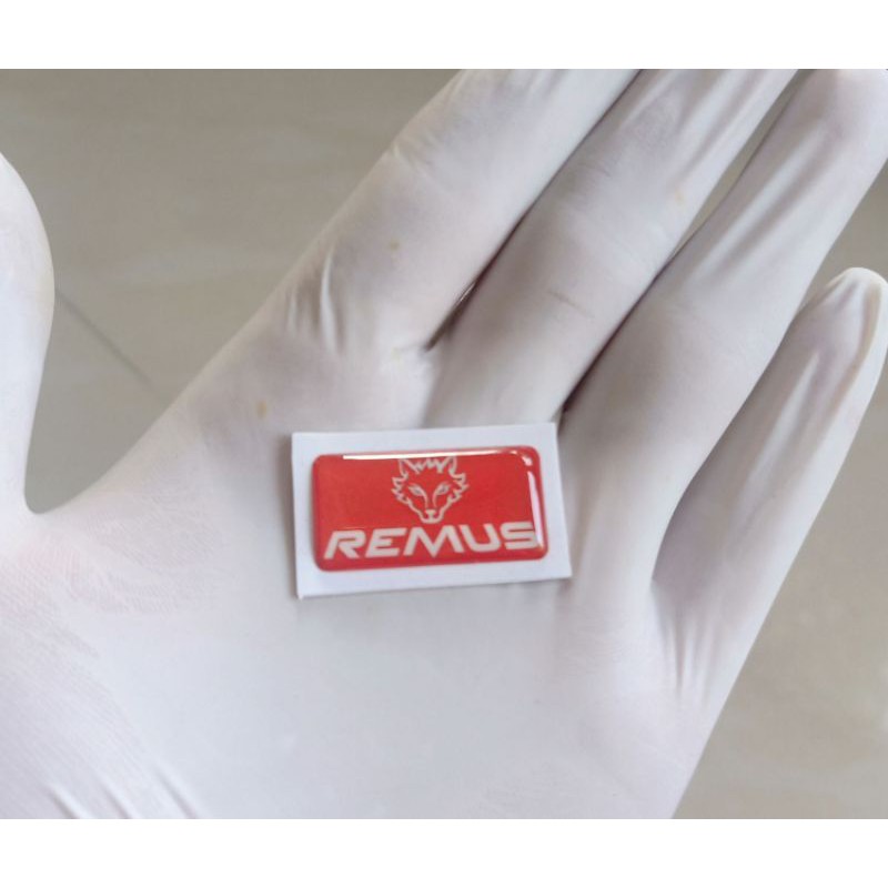Remus logo Emblem, Flexible Embossed Sticker | Shopee Philippines