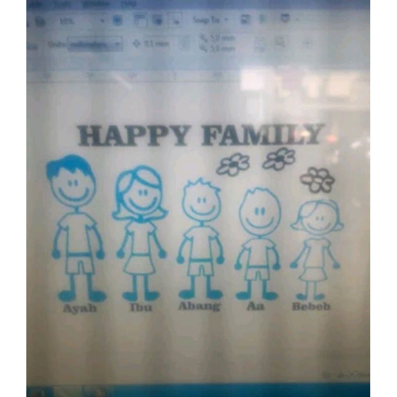 Happy family custom Cutting Sticker | Shopee Philippines