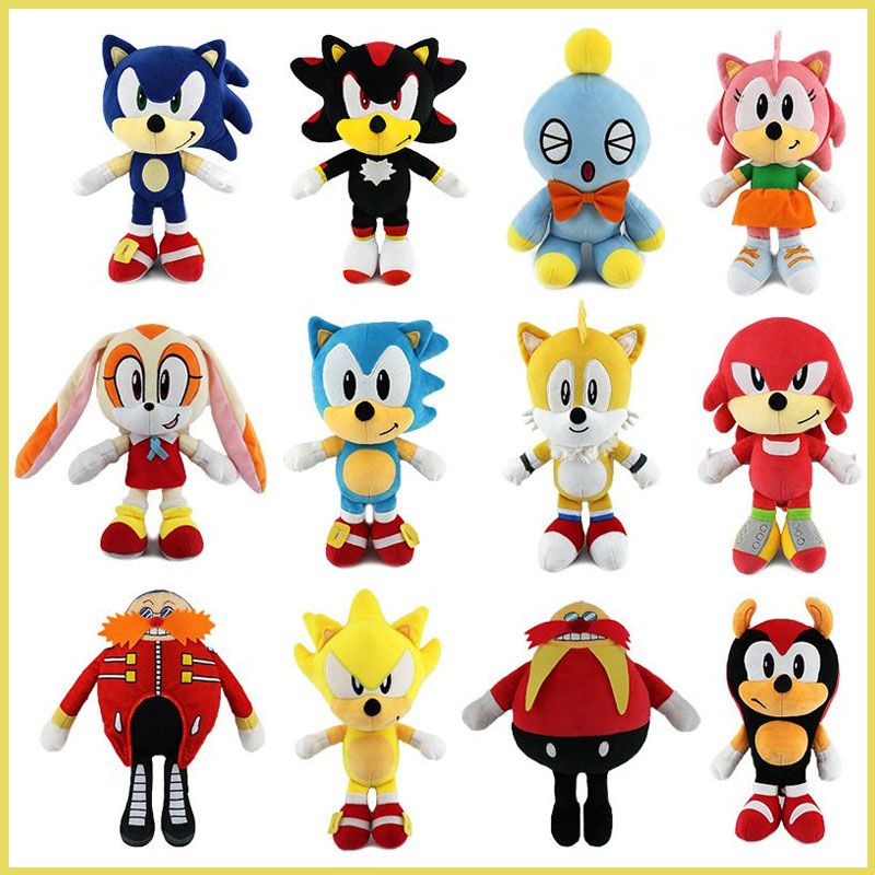 Ready-made stock 25cm Sonic hedgehog shadow Amy rose knuckle tail plush ...