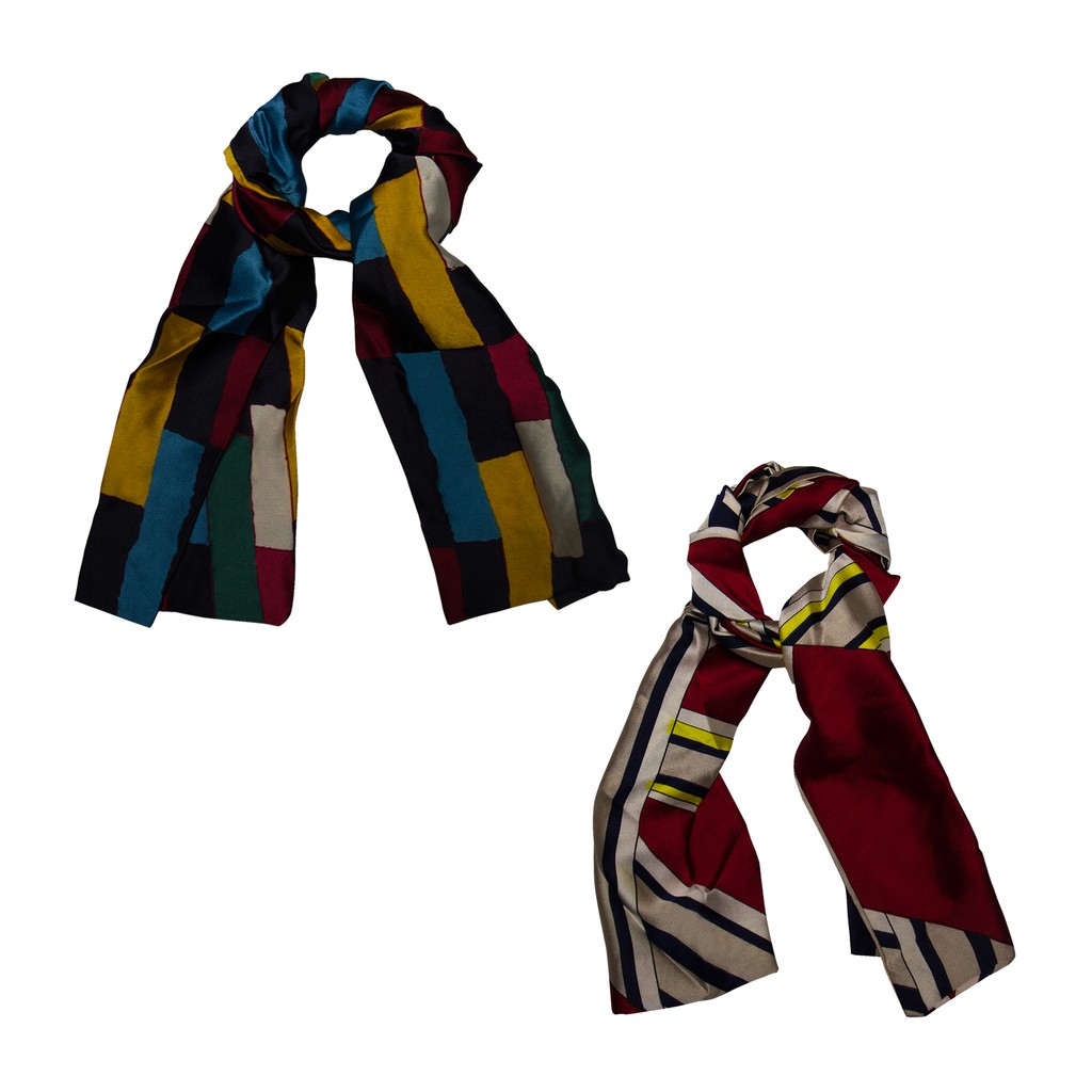 Armando Caruso Light Satin Scarf Set of 2 Shopee Philippines