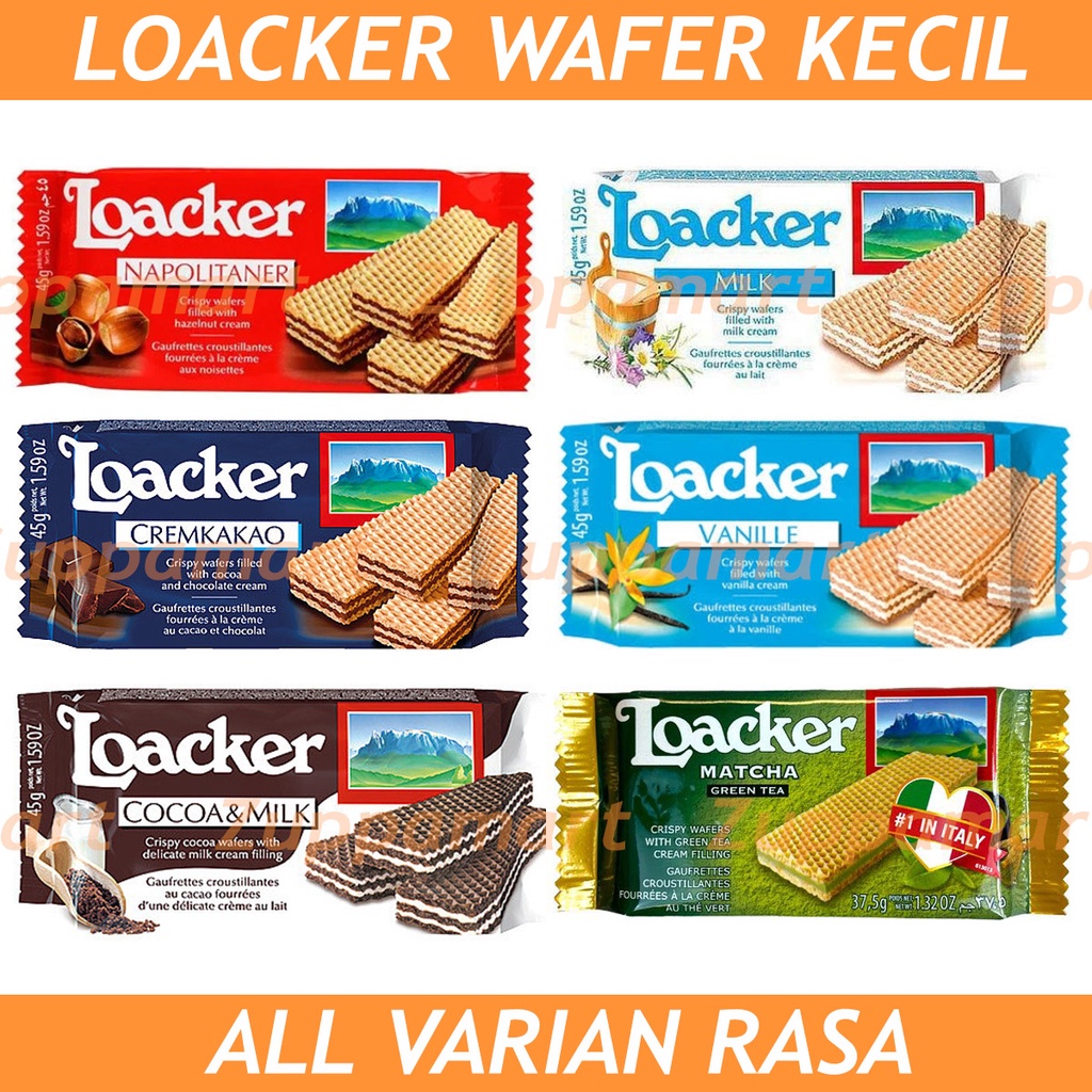 Loacker Wafers Italy 45 Gr All Variants Of Flavors | Shopee Philippines