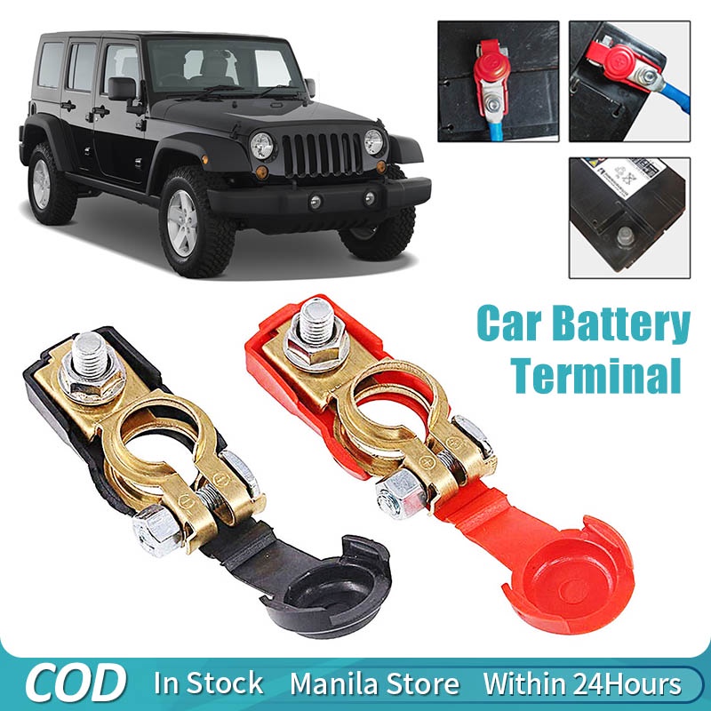 2Pcs Car Battery Cable Terminal Clamps Connectors Quick Release Battery