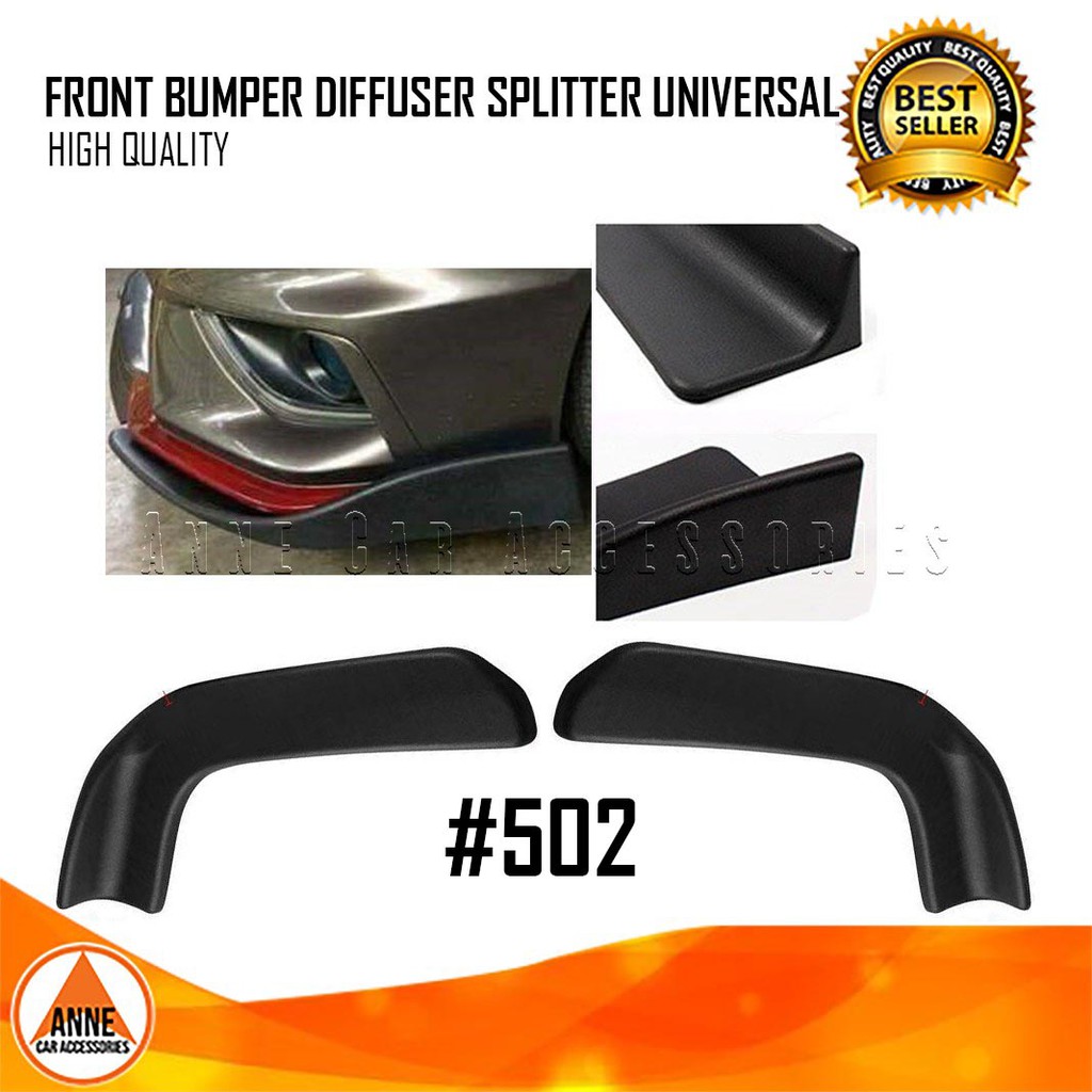 Universal Car Diffuser #502 for Toyota Wigo Front Bumper Lip Splitter ...