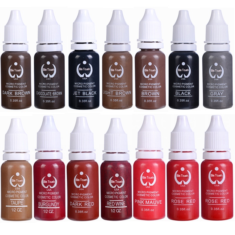1 pcs Tattoo Ink Set Permanent Makeup Eyebrow Ink Lips Eye Line Tattoo ...