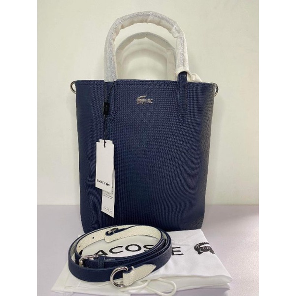 Original Lacoste 2way Reversible Tote with Pouch. Shopee Philippines