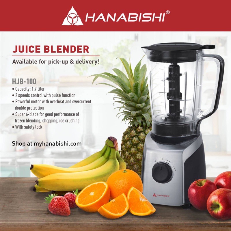Hanabishi Super Juice Blender HJB100 ice crushing Shopee Philippines