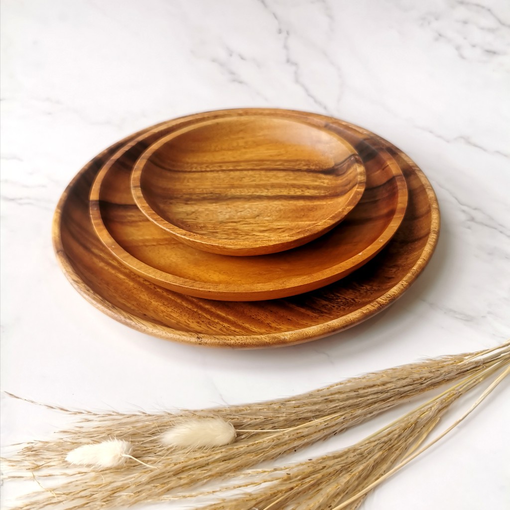 Round Plate Dinner Plate Dessert Snack Rounded Edge Serving Plate ...