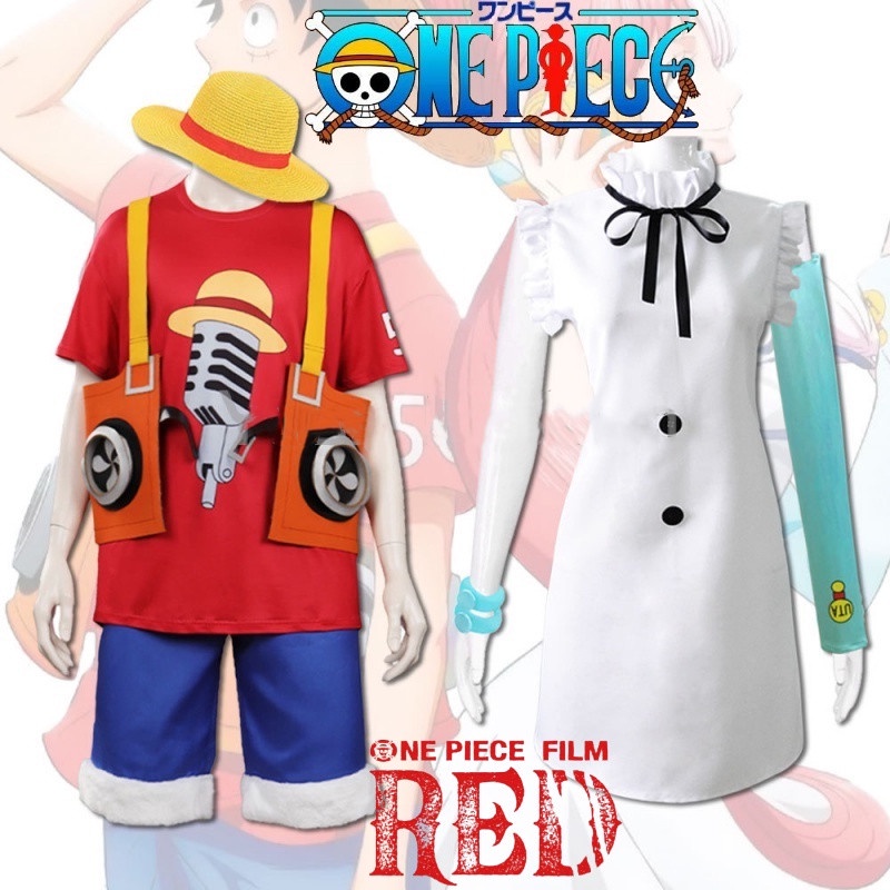 Anime One Piece Film RED Luffy UTA Cosplay Costumes Unisex Role Play ...