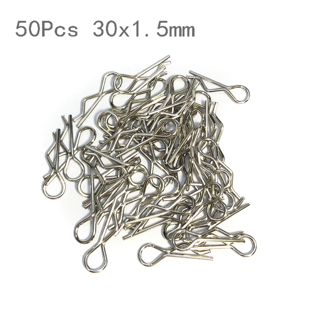 100PCS 1/8 Body Clips Pins Bend Post Remote Control Parts Truck Buggy ...