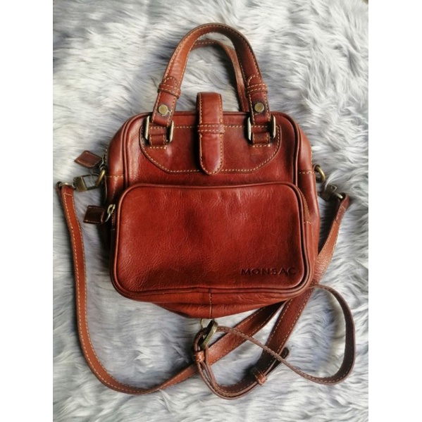 AUTHENTIC Preloved Monsac Sling Bag from Korea Vintage | Shopee Philippines