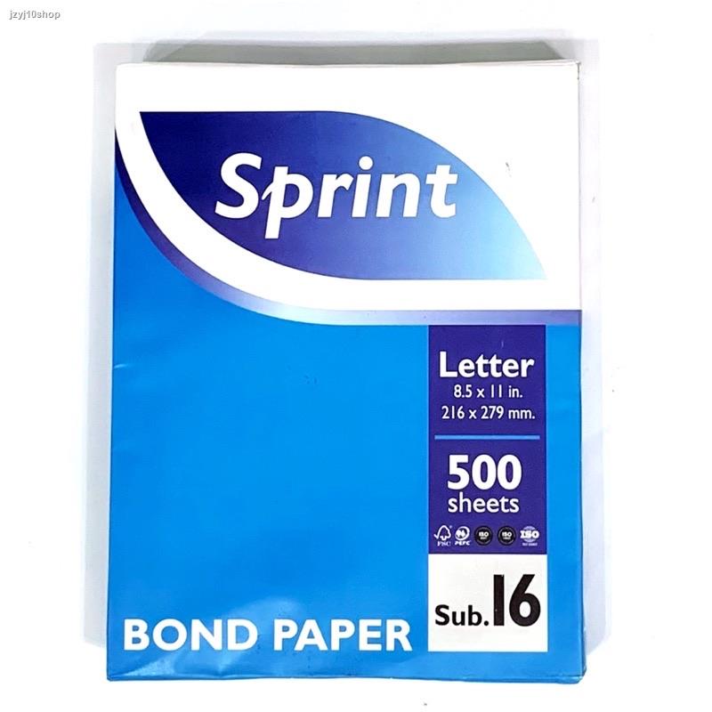 Sprint Bond Paper subs 16 short/long 500 sheets Shopee Philippines