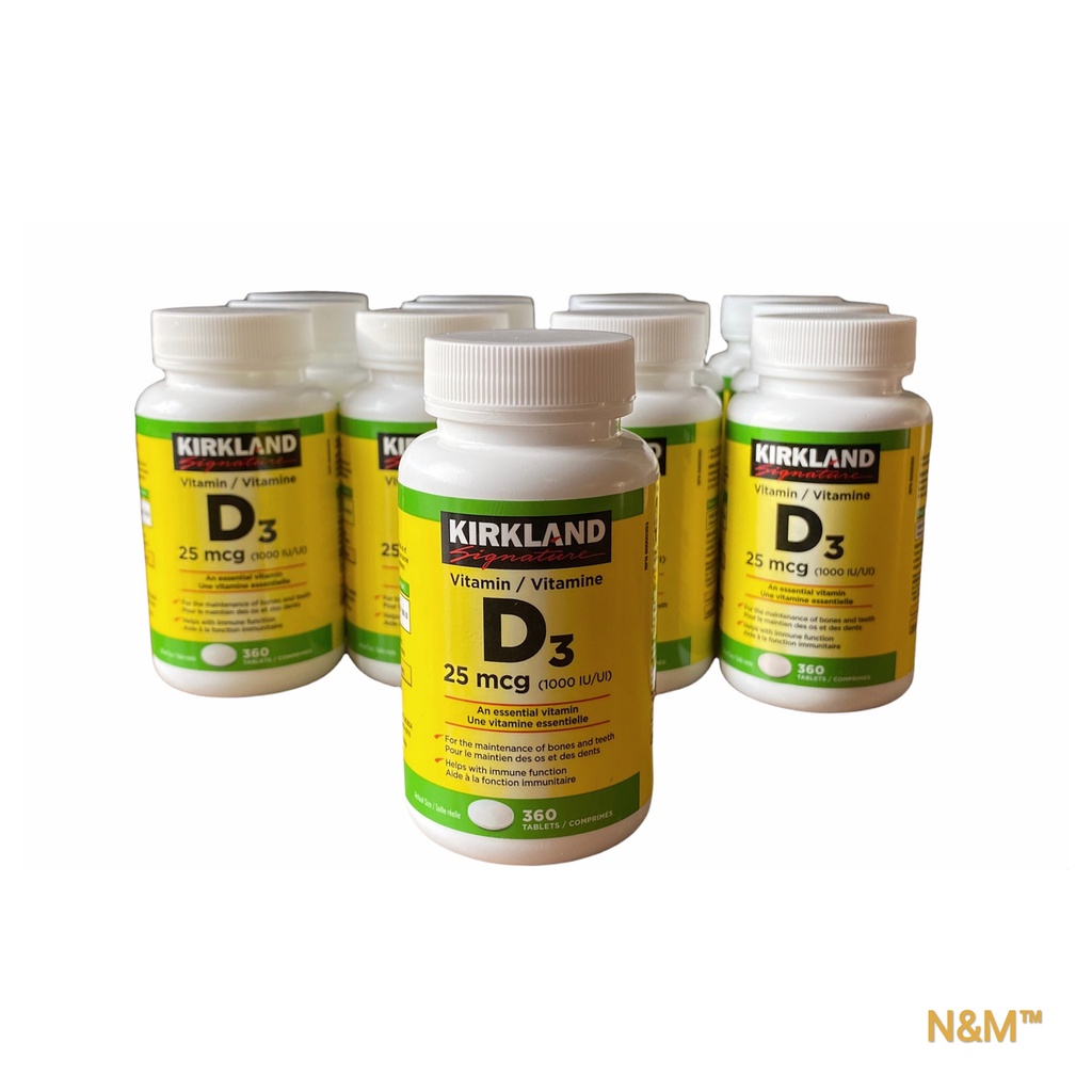 Kirkland Signature Vitamin D3 1000 Iu 25mcg 360 Tablets Shopee Philippines