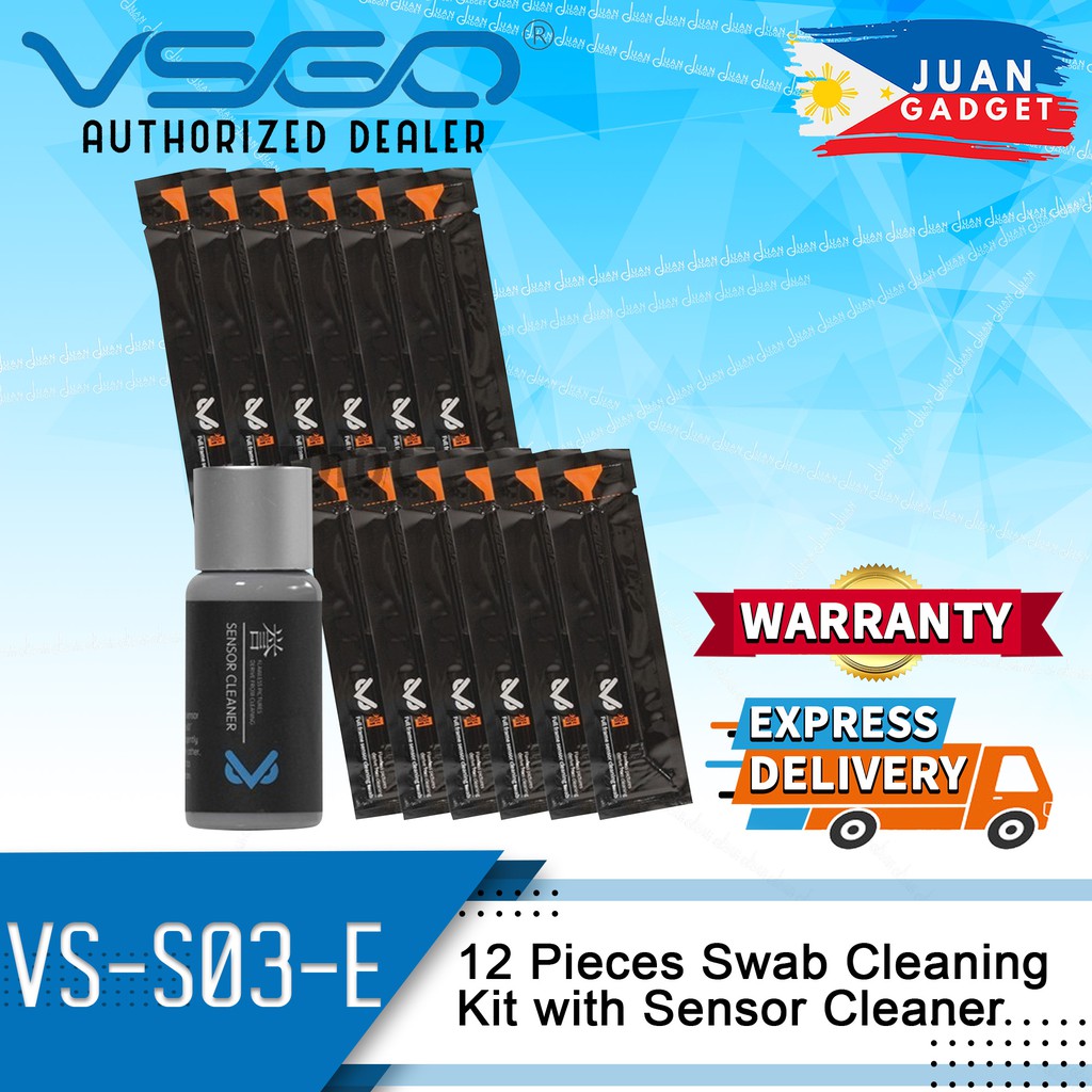 VSGO VSS03E Full Frame Camera Sensor Cleaning Kit + Sensor Cleaning Swabs Bundle for DSLR