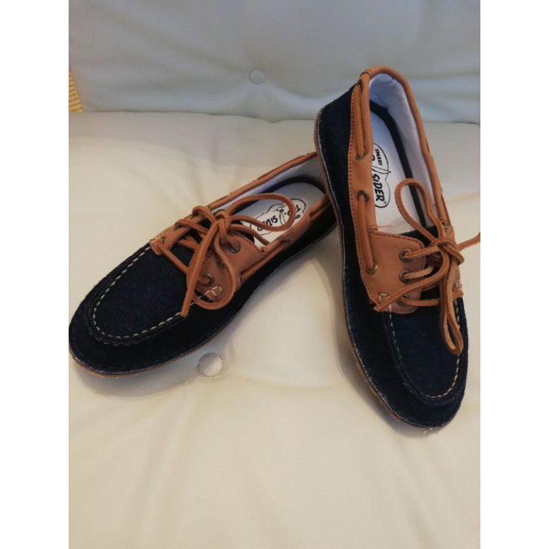 Denim sperrys on sale