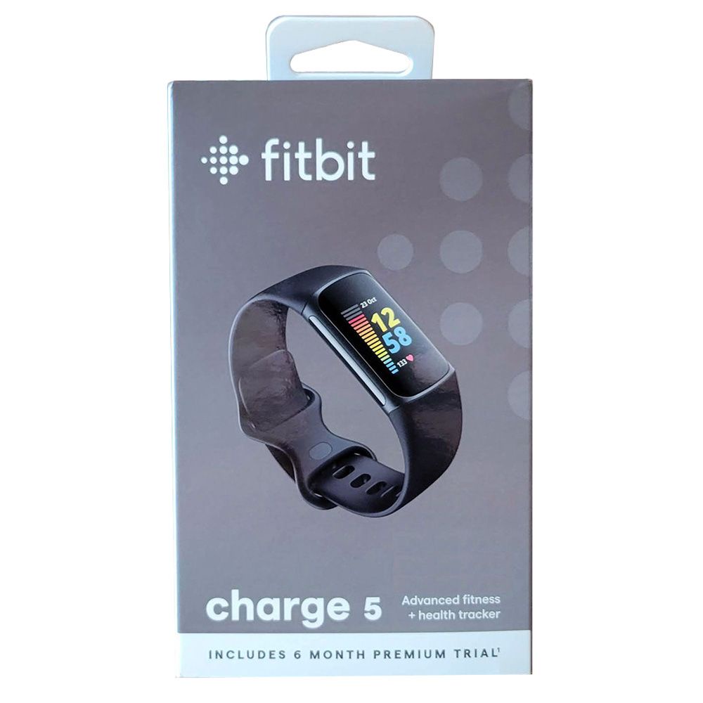 Fitbit Charge 5 Fitness Tracker in Black/Graphite deals Stainless Steel