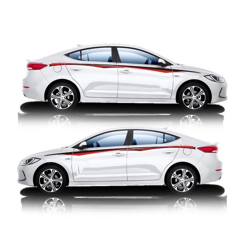 K318 Universal Cars 2 Sides Body Lining Vinyl Decal Stickers | Shopee ...