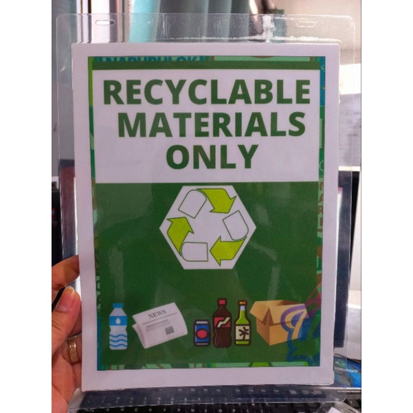Mrf material recovery facility signs laminated shopee philippines