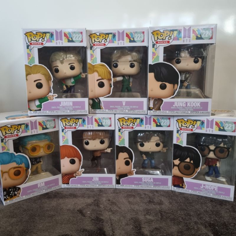 Funko Pop! Rocks BTS Dynamite Complete Set (RM, Jin, Suga, J-Hope, Jimin, V  Jung Kook)