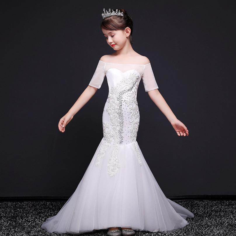 Mermaid wedding dress for kids hotsell