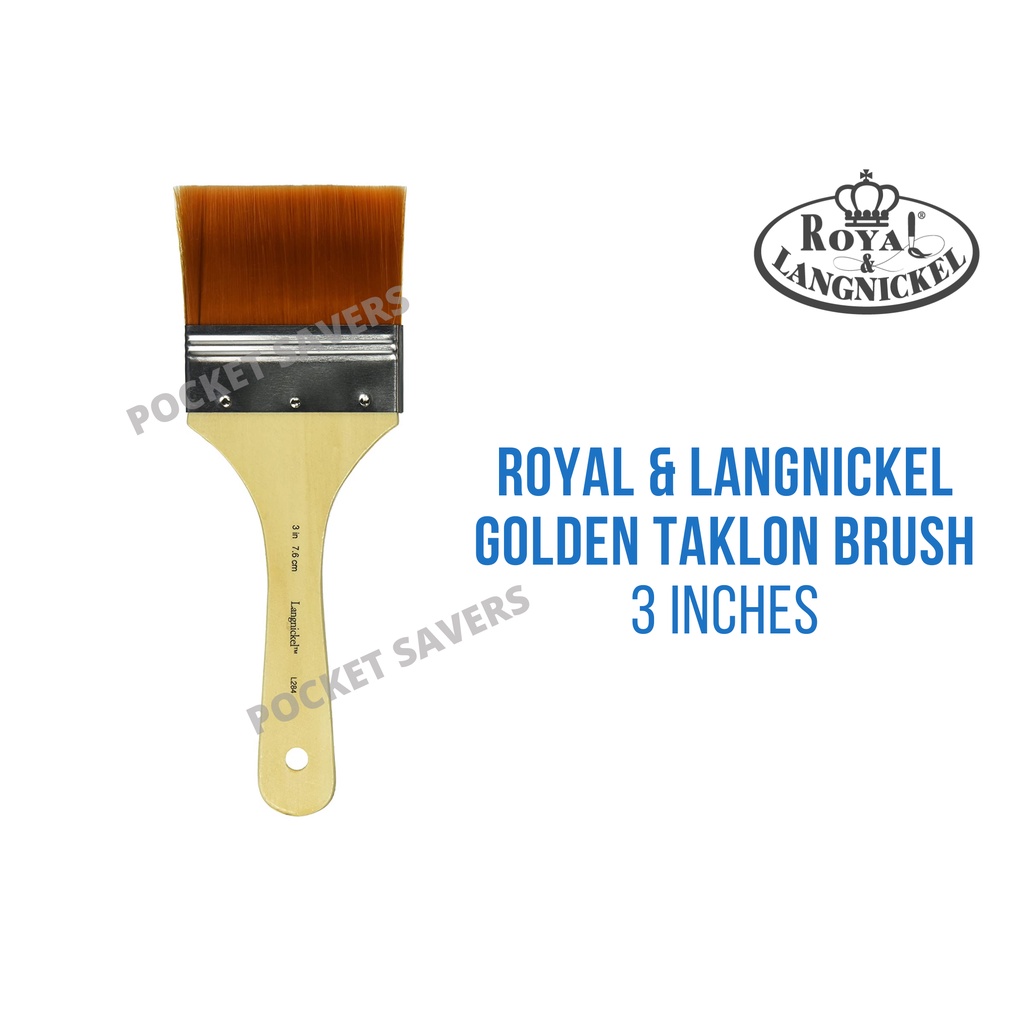 ROYAL & LANGNICKEL Flat & Angular Brushes 1 inch 3 inches (Paint