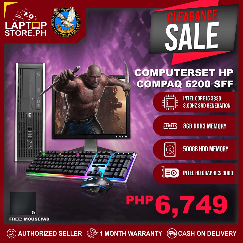 Computer Set HP COMPAQ 6200 SFF Intel Core i5 3330 3.0Ghz 8gb 500gb 17 ...