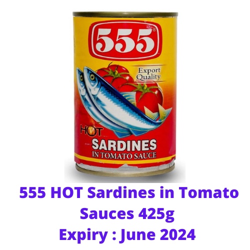 555 Hot Sardines In Tomato Sauce 425g Expiry June 2024 Shopee