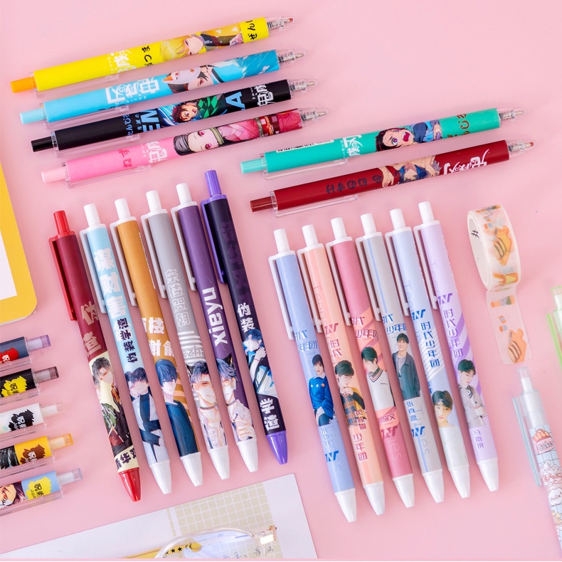 Creative Anime Ball point Pen Gel Pens Naruto Demon Slaye Sanrio ...