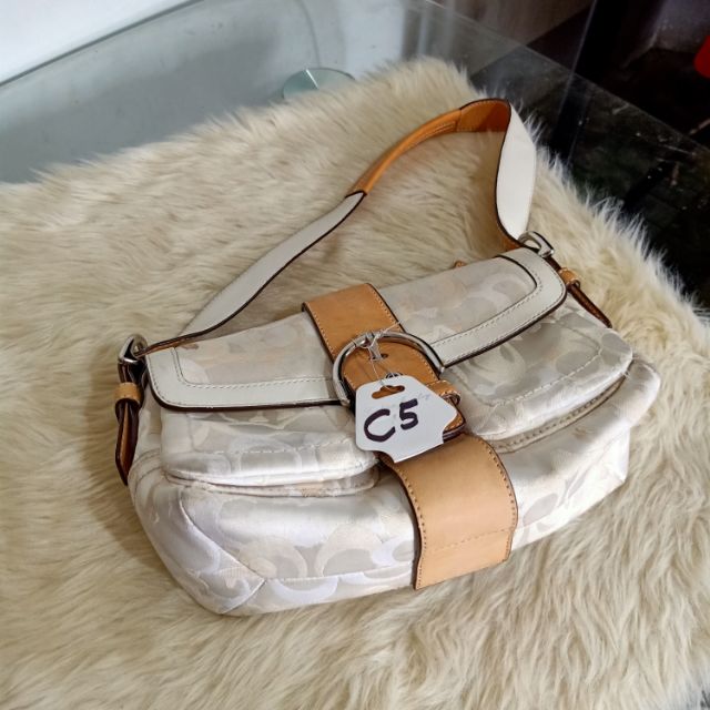 Coach sale cream handbag