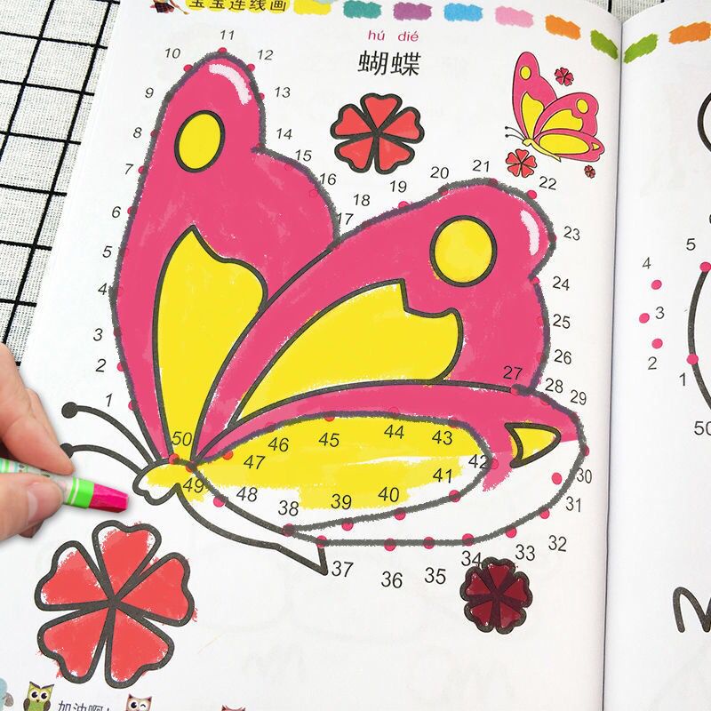 Children's line drawing graffiti drawing baby Coloring Book(8 pcs ...